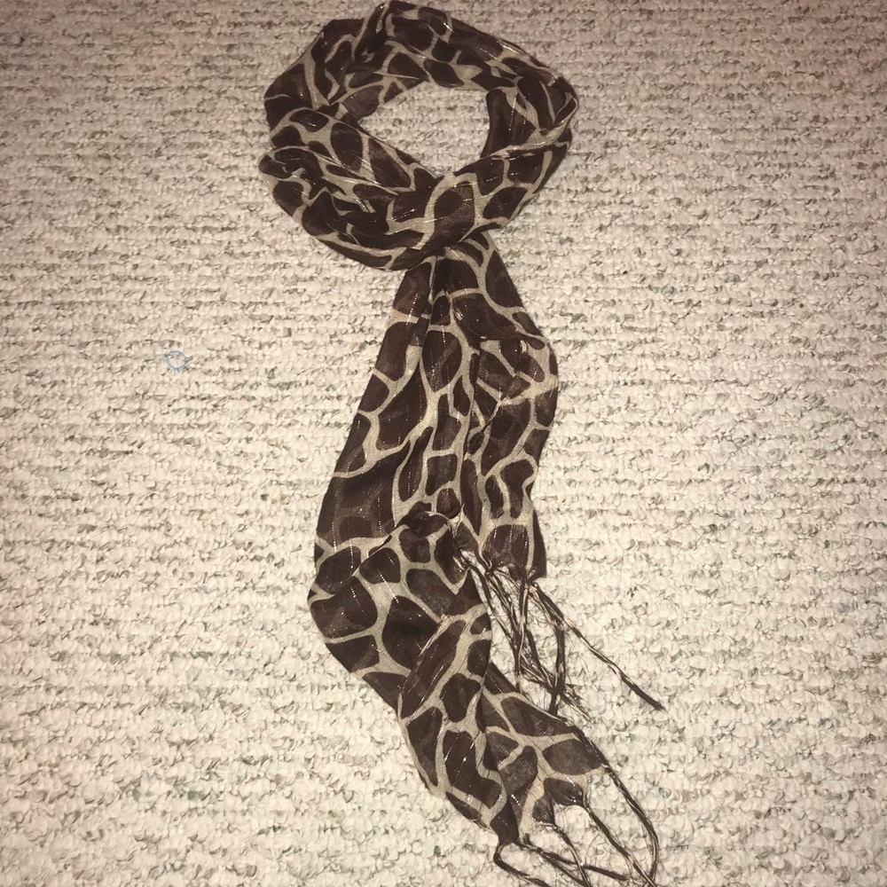 Brown and tan patterned Scarf